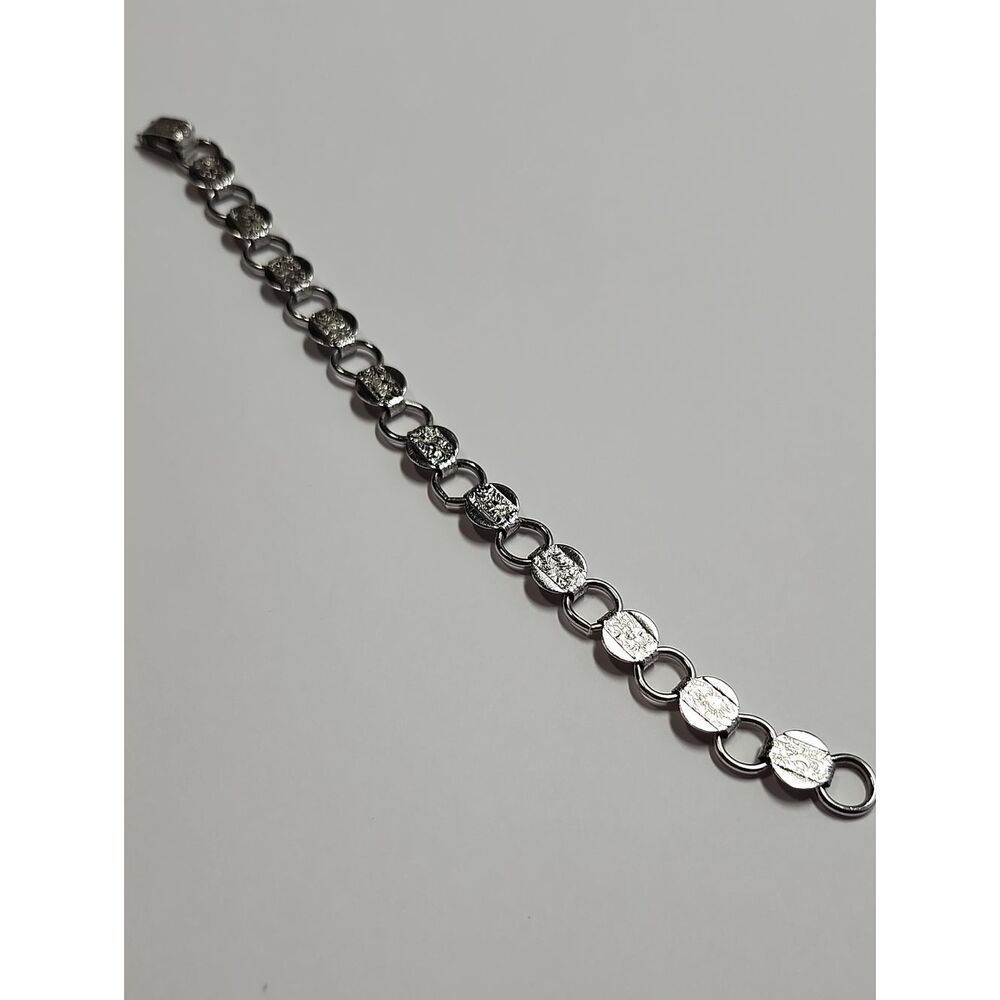Sarah Coventry Bracelet Silver Link Circle Bracelet